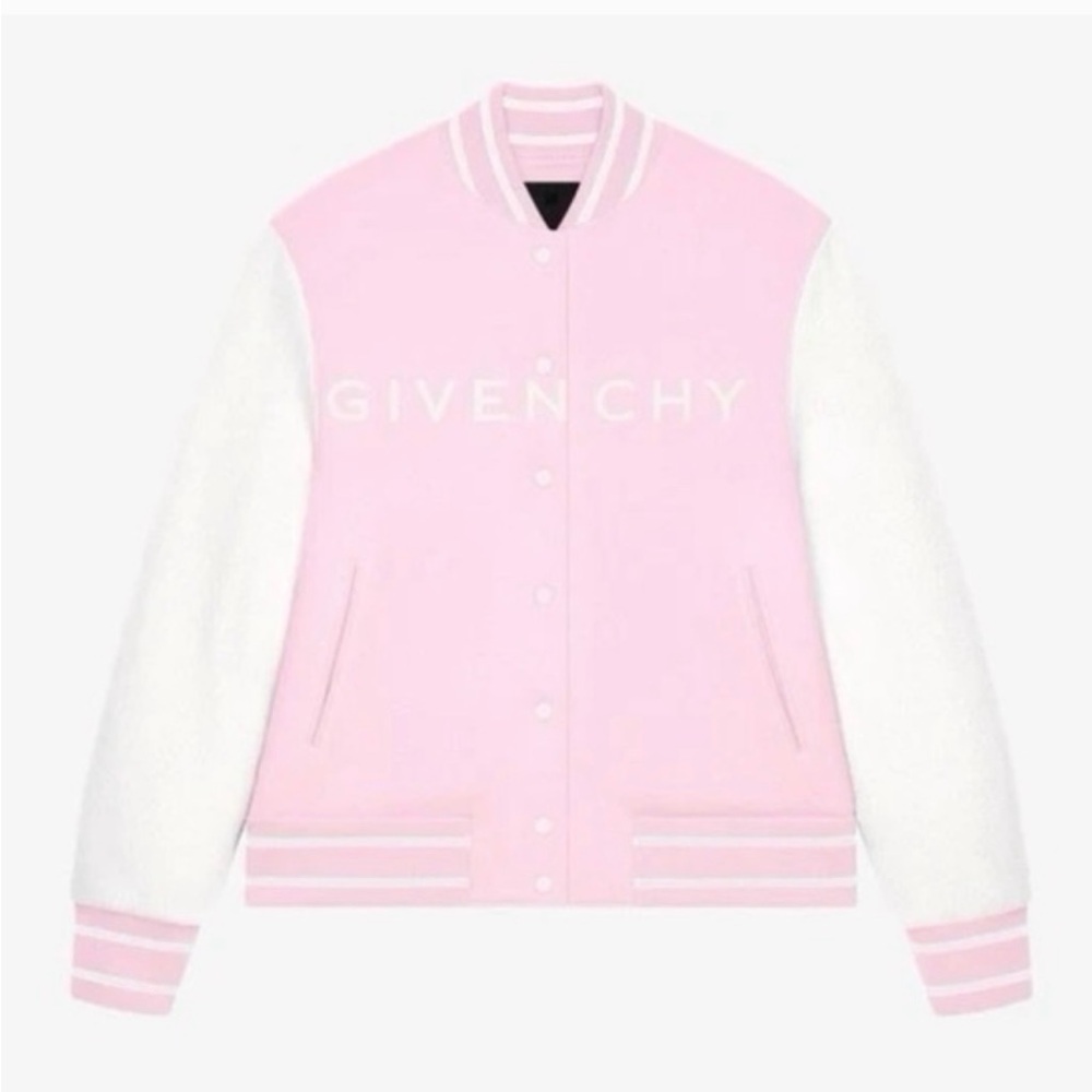 Givenchy Women's Varsity Jacket in Soft Pink and White